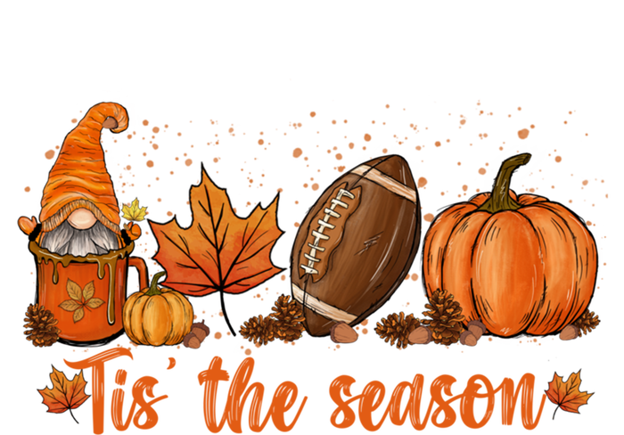 Tis The Season Pumpkin Leaf Latte Fall Thanksgiving Football Gift Long Sleeve Shirt