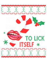 ItS Not Going To Lick Itself Adult Christmas Ugly Sweater PosiCharge RacerMesh Polo