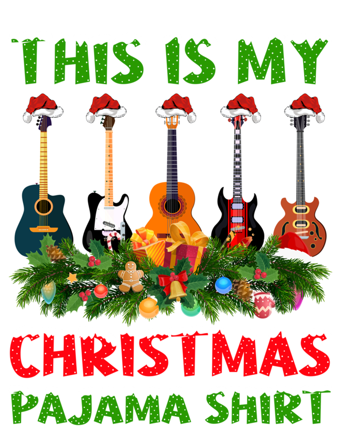 This Is My Christmas Pajama Gift Bass Guitar Christmas Gift Pom Pom 12in Knit Beanie