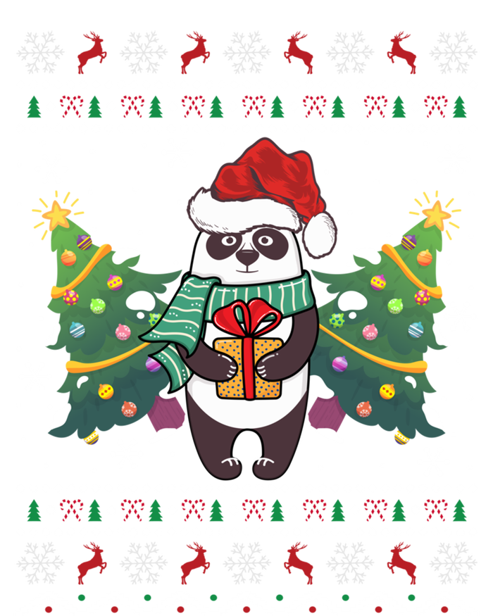 Ugly Sweater Panda Lover Xmas Tree Santa Panda Christmas Gift Sweatshirt Cinch Pack Bag