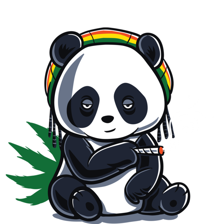 Weed Smoking Panda Gift Marijuana Cannabis Thc Stoner Gift Cool Gift Ladies Long Sleeve Shirt