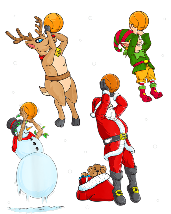 Christmas Basketball Ball Santa Hat Xmas Sport Cool Gift T-Shirt