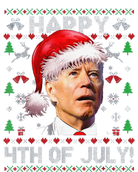 Funny Santa Joe Biden Happy 4th Of July Ugly Christmas Dry Zone Grid Polo