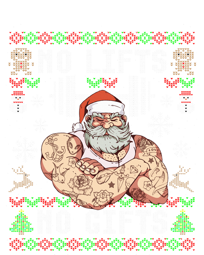 Funny No Lifts No Gifts Ugly Christmas Workout Powerlifting Hoodie