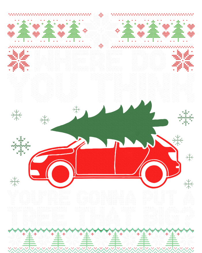 Where Do You Think You're Gonna A Tree That Big Ugly Sweater Mesh Reversible Basketball Jersey Tank