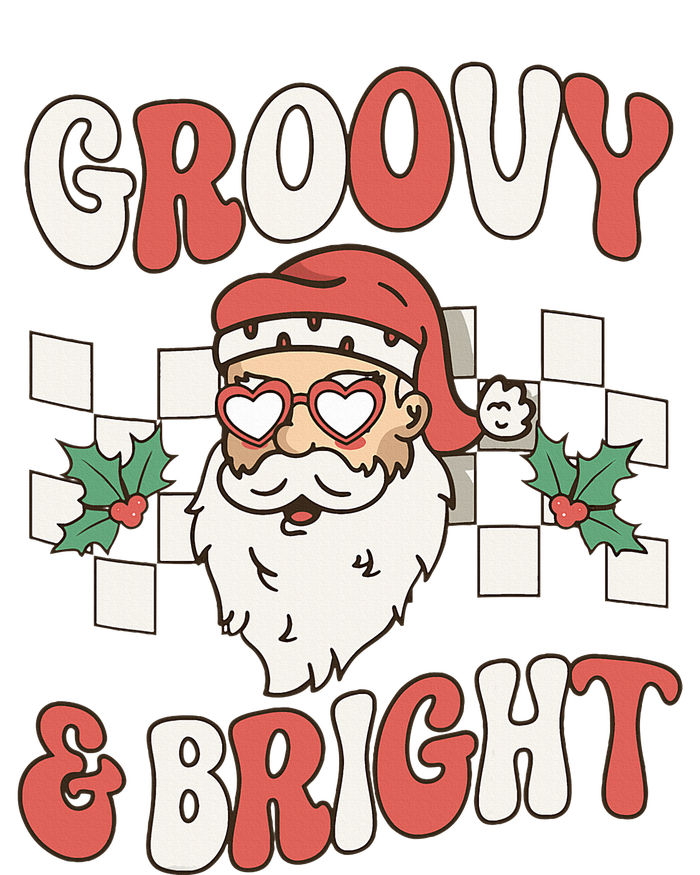 Groovy and Bright Christmas Santa Outfit 80s Retro Groovy Full Zip Hoodie