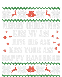 Merry Christmas K.iss My Ass His Ass Your Ass Happy Hanukkah Women's Crop Top Tee