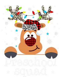 Preschool Squad Plaid Reindeer Santa Hat Teacher Christmas Kids T-Shirt