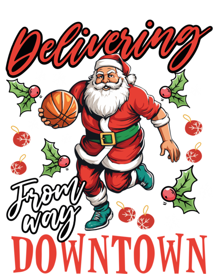 Basketball Christmas Santa Claus Xmas Day Hoop Sport Gift Kids Long Sleeve Shirt