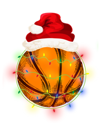 Basketball Christmas Santa Hat Funny Basketball Xmas Meaningful Gift T-Shirt