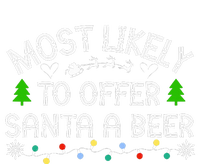 Most Likely To Offer Santa A Beer Funny Drinking Christmas Metallic Star Ornament