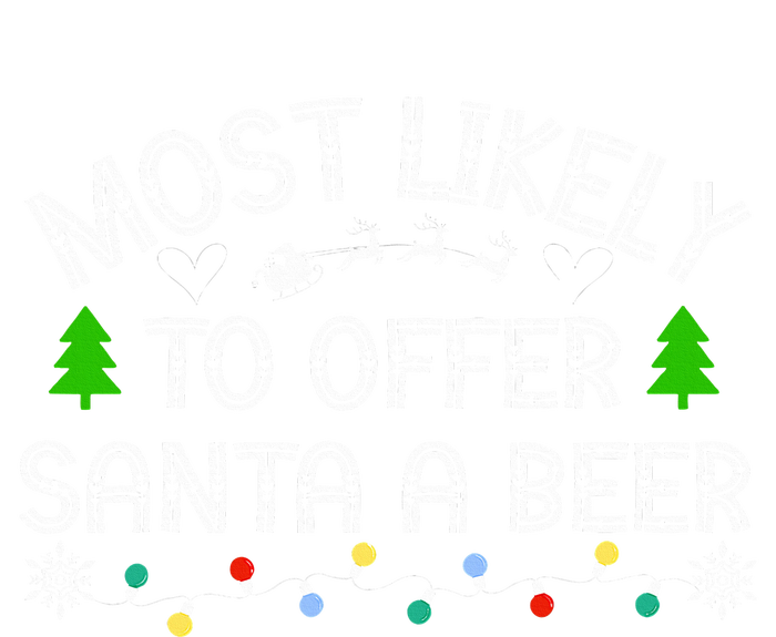 Most Likely To Offer Santa A Beer Funny Drinking Christmas Metallic Star Ornament