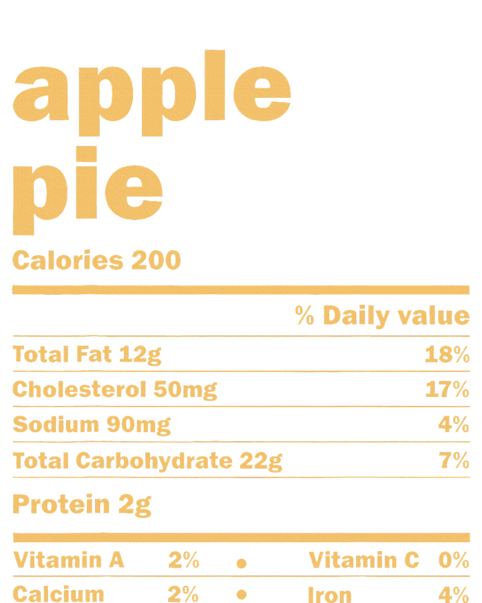 Thanksgiving Christmas Apple Pie Nutritional Facts  Toddler Hoodie