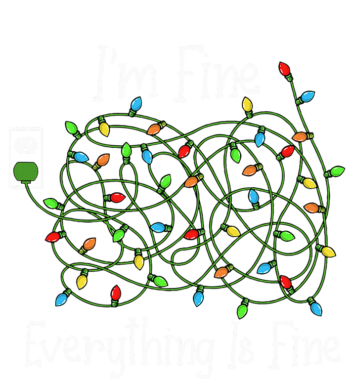 It's Fine I'm Fine Everything Is Fine Funny Christmas Lights  Snapback Five-Panel Rope Hat