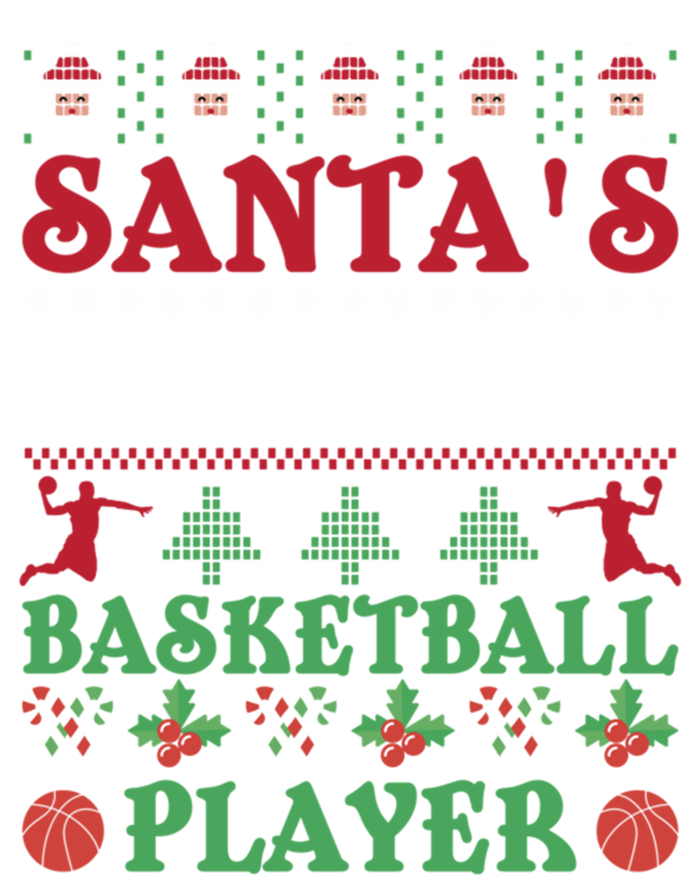 Christmas SantaS Favorite Basketball Player Xmas Meaningful Gift Canvas