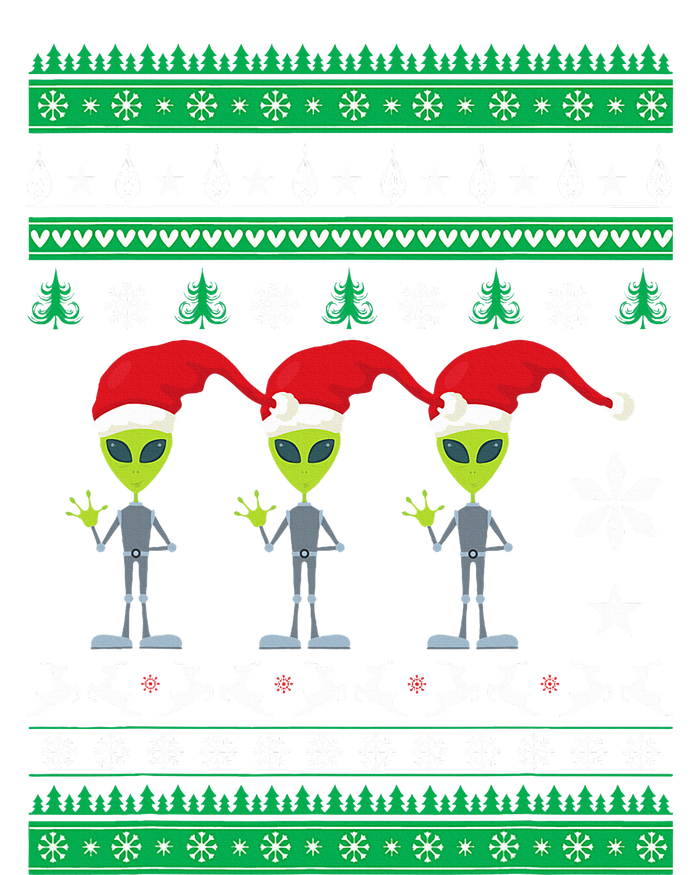 Alien UFO Ugly Christmas Sweater Funny Xmas  Women's V-Neck T-Shirt