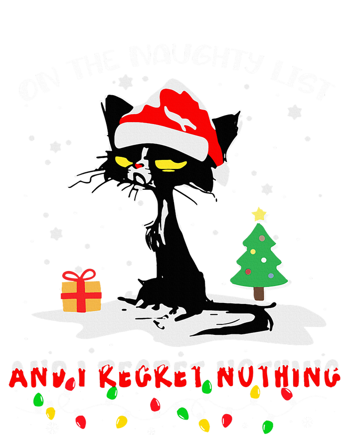 On The Naughty List And I Regret Nothing Cat Christmas  Coaster