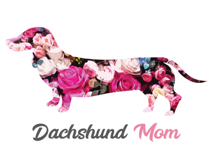 Dachshund Mom Gift Floral Doxie Mama MotherS Day Gift Women's Racerback Tank