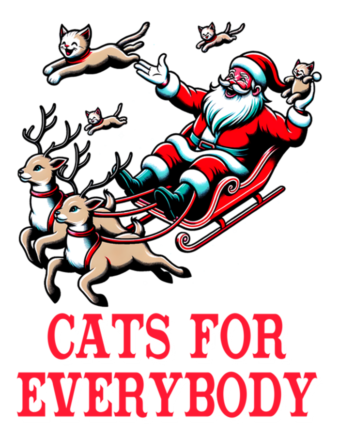 Christmas Cat Funny Cats For Everybody Santa Reindeer Cart Gift T-Shirt