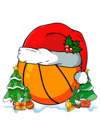 Cool Basketball Santa Hat Christmas Tree Basketball Lover Gift T-Shirt