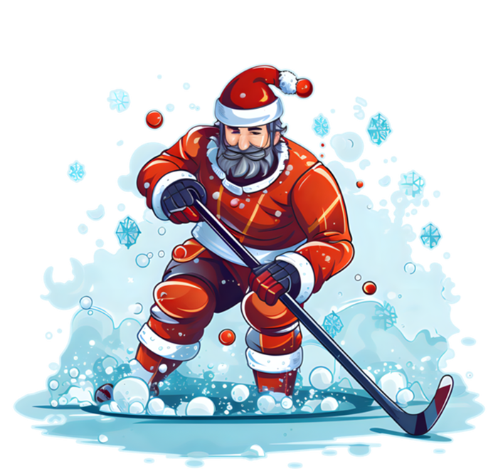 Ice Hockey Player Santa Design Christmas Ice Hockey Gift T-Shirt