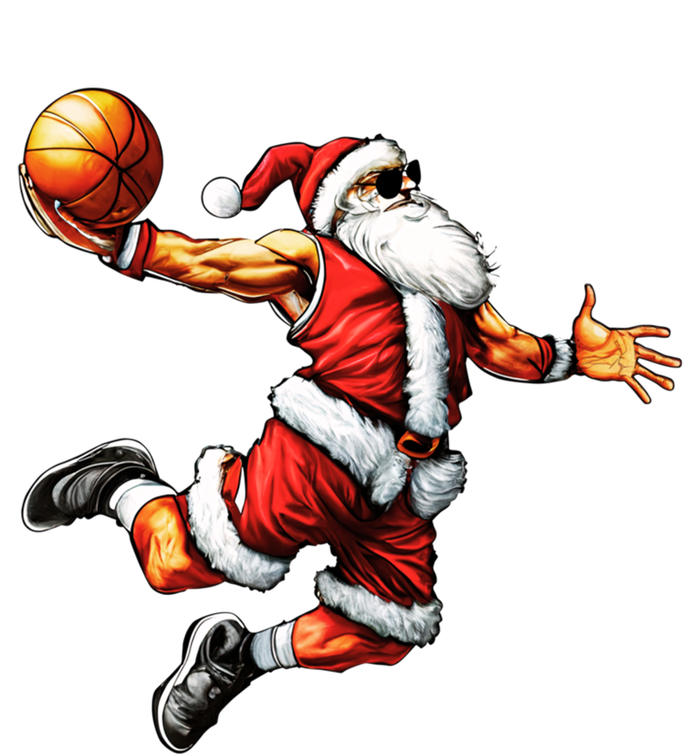 Just Dunk It Santa Claus Basketball Christmas Tree Ornats Funny Gift T-Shirt