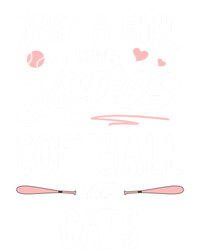 Just A Who Loves Softball And Cats Gift Gift T-Shirt