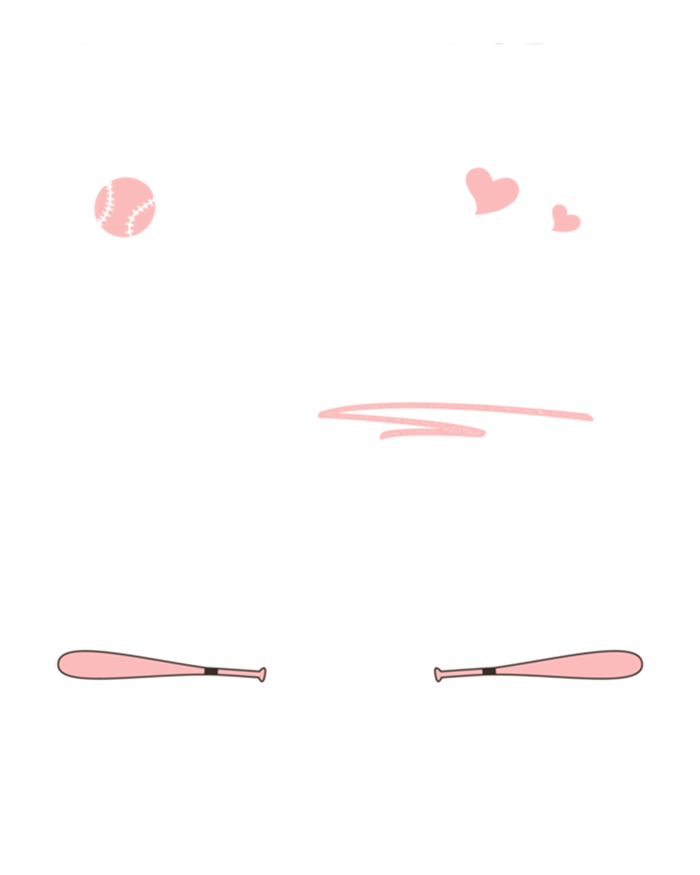 Just A Who Loves Softball And Cats Gift Gift T-Shirt