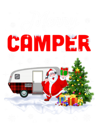 Merry Camper Christmas Santa Camper Camping Truck Red Plaid Gift Kids T-Shirt