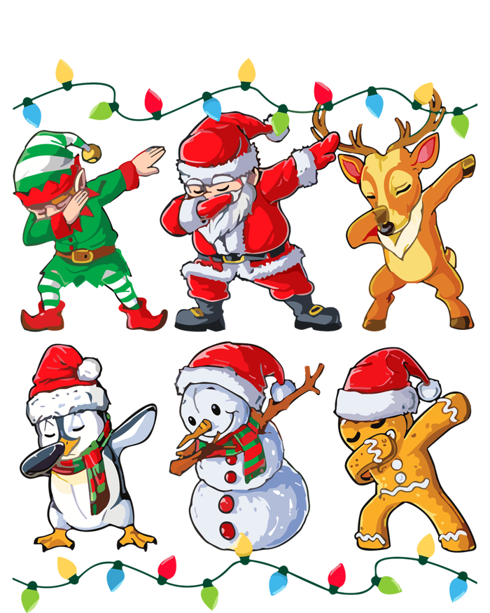 Dabbing Santa Elf Friends Christmas Xmas Dab Cooling Performance Crew T-Shirt