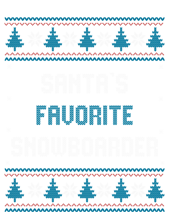 Santas Favorite Snowboarder Christmas Snowboard Funny Cool Gift Full-Length Apron With Pockets