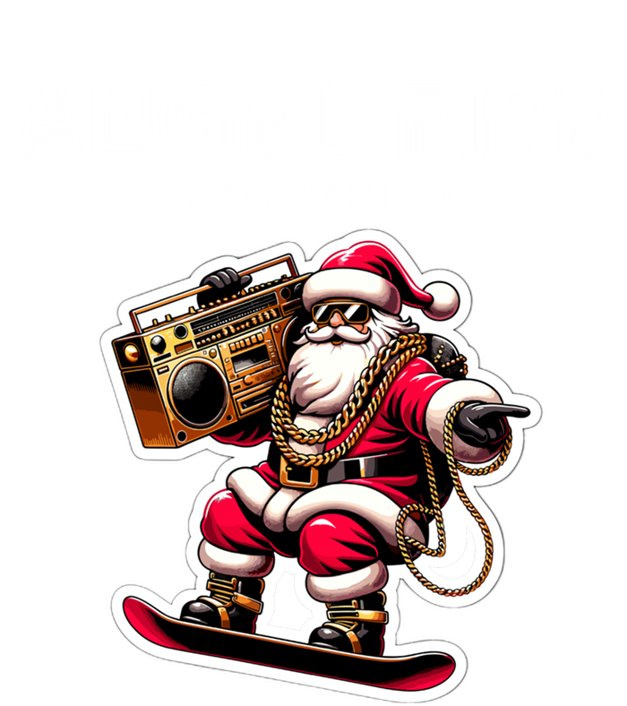 Angel Fire New Mexico Christmas Snowboard Santa Claus Great Gift T-Shirt