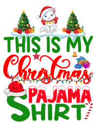 This Is My Christmas Pajama Gift Cat Santa Hat Christmas Cool Gift T-Shirt