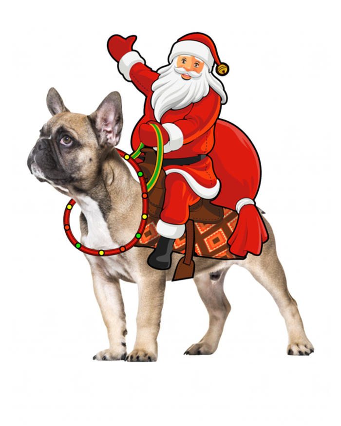 Xmas Holiday Ugly Santa Riding French Bulldog Christmas Gift T-Shirt