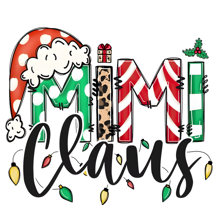 Mimi Claus Christmas Lights Santa Claus Matching Family 25L Jumbo Tote