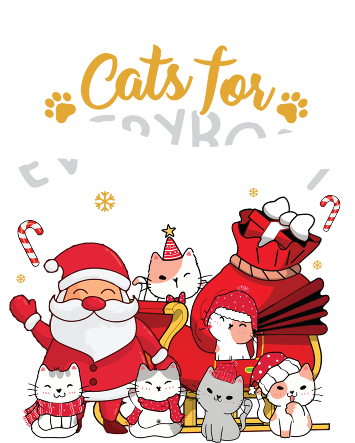 Cats For Everybody Cat Lover Ugly Christmas Sweater Pajama Gift Striped Beanie with Solid Band