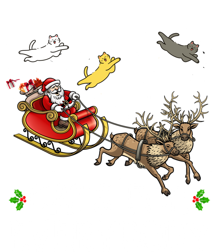 Cats For Everybody Christmas Cat Funny Xmas Santa Gift Softstyle Adult Sport Polo