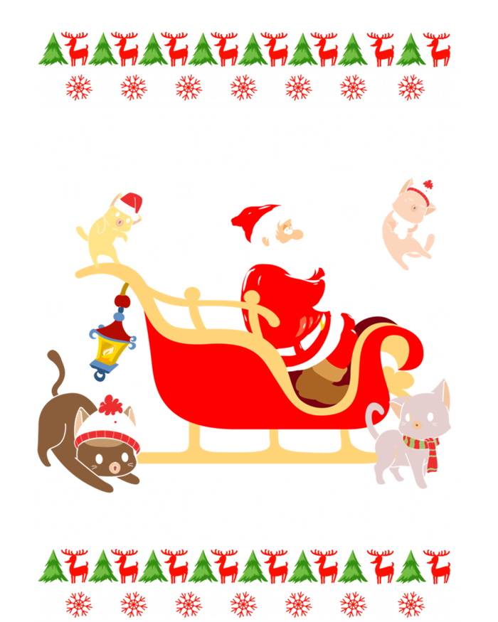 Cats For Everybody Santa Sleigh Lover Cute Santa Kitten Love Cute Gift T-Shirt