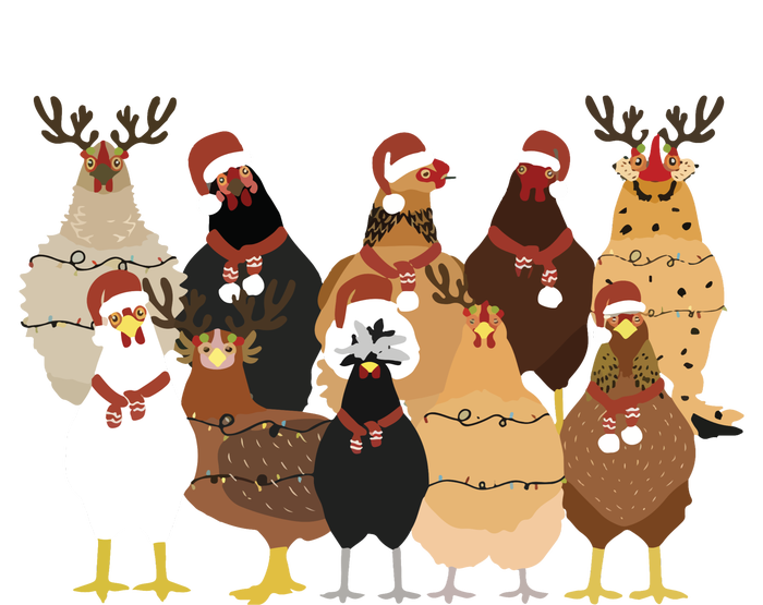 Christmas Chicken Women Chicken Kids T-Shirt