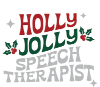 Speech Therapist Christmas Speech Therapy Holly Jolly T-Shirt