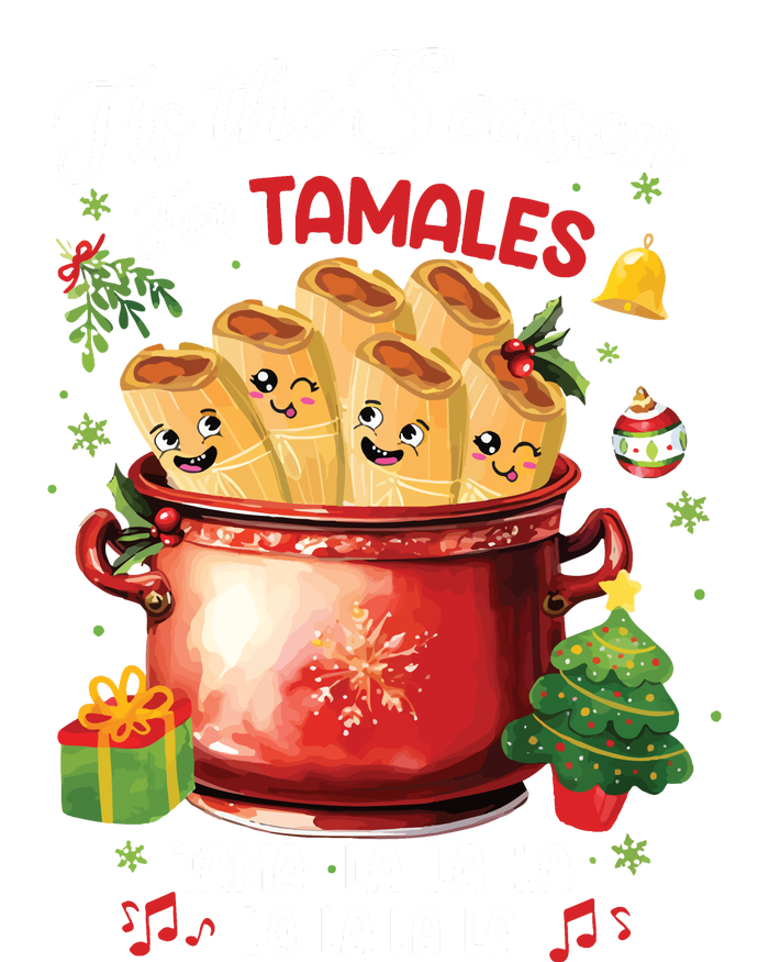 Tis The Season For Tamales Retro Mexican Food Holidays Pom Pom 12in Knit Beanie