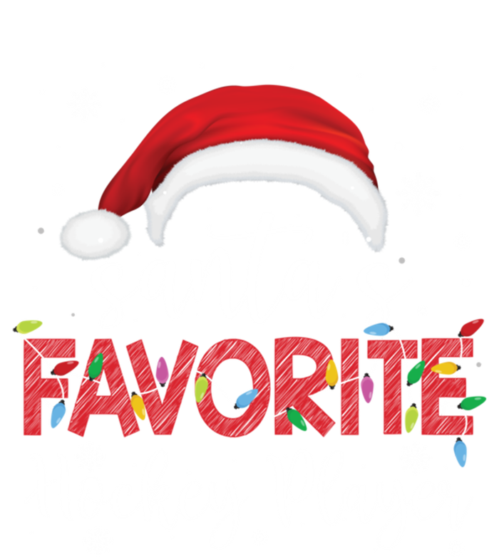 Ugly Sweater Christmas SantaS Favorite Hockey Player Xmas Gift T-Shirt