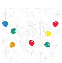 Lets Get Lit Drinking Santa Hat Christmas Lights Funny Sustainable Knit Beanie