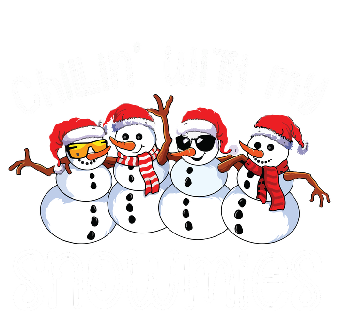 Snowman Christmas Chillin With My Snowmies Ugly Gift Tie Dye Hoodie