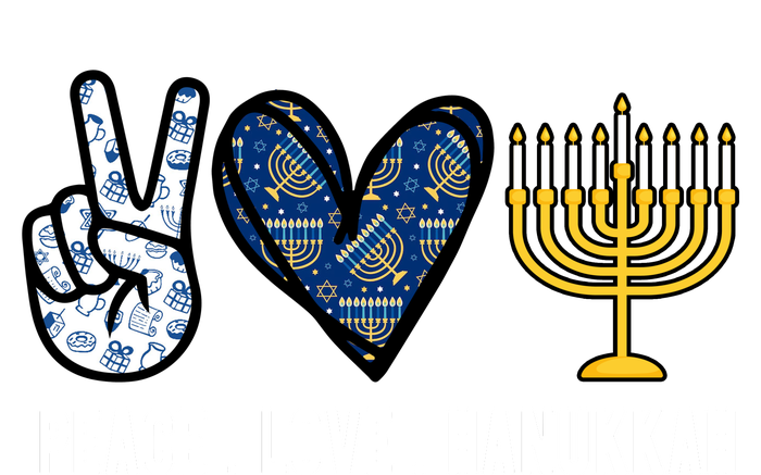 Peace Love Hanukkah Jewish Holiday Gift Women's T-Shirt