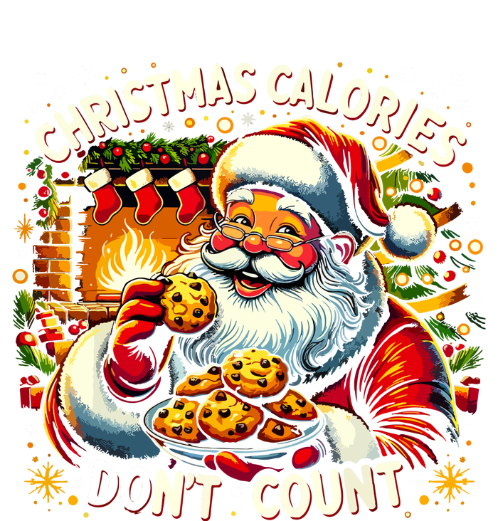 Cute Santa Cookie Funny Christmas Calories Dont Count Gift Grommeted Golf Towel