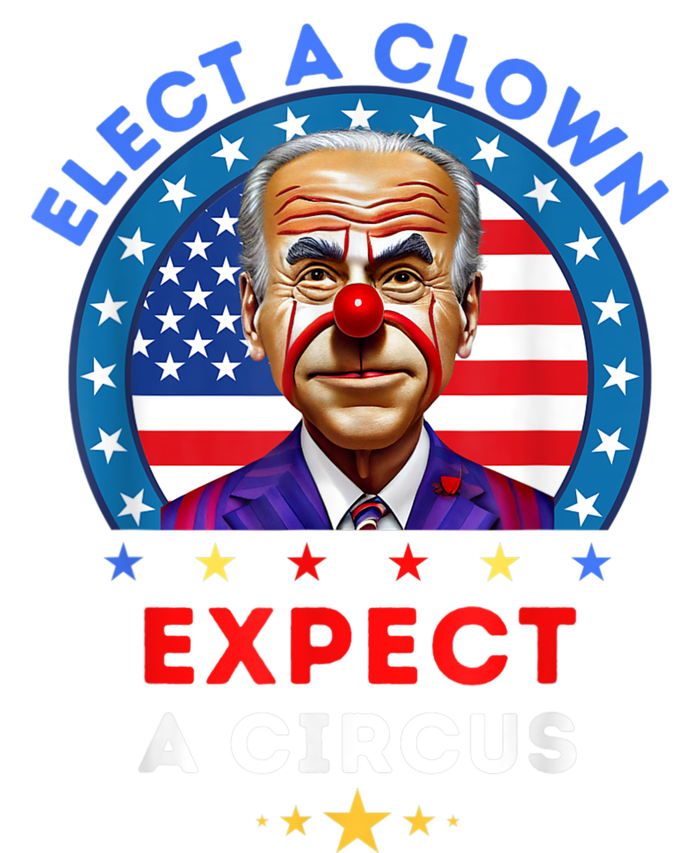 Elect A Clown Expect A Circus Funny Anti Biden Political Full Zip Hoodie