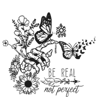 Be Real Not Perfect Cut Files For Cricut Self Love Kids Long Sleeve Shirt