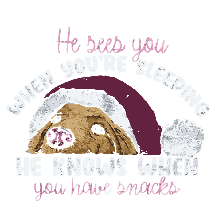 He Sees You When Youre Sleeping He Knows When You House Snacks Kids Long Sleeve Shirt