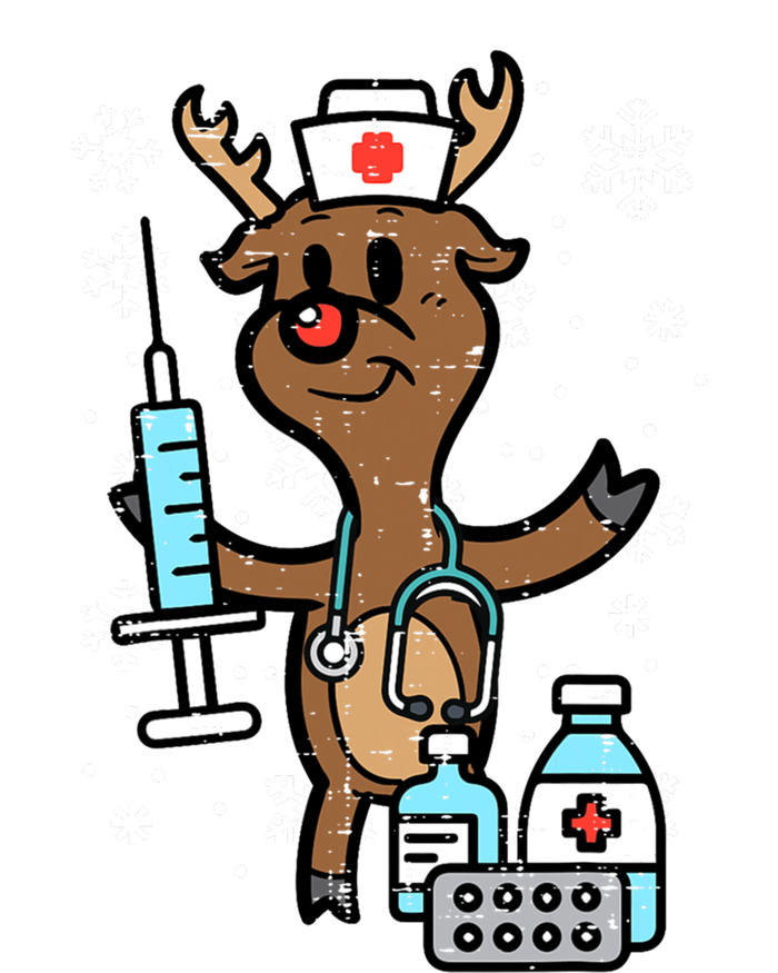 Christmas Nurse Reindeer Funny Xmas Nursing Scrub Top Gift Hoodie